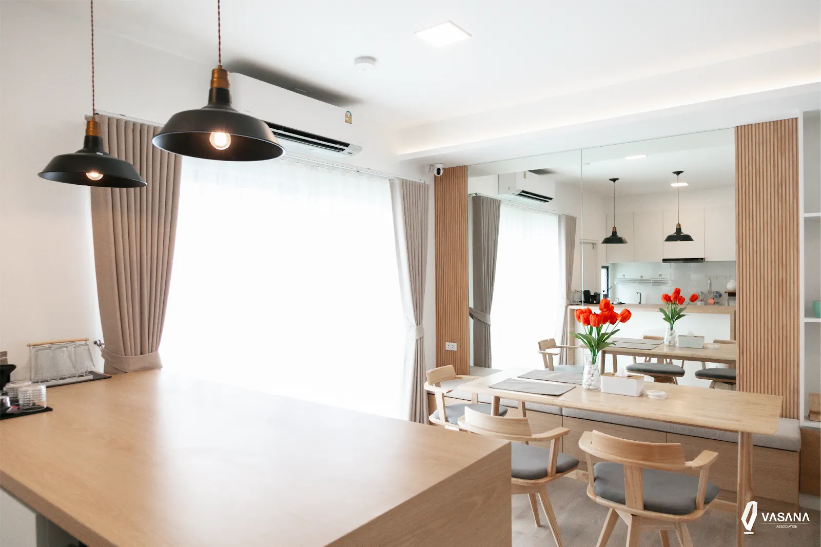 ภายในบ้านมินิมอล สีผนังโทนอบอุ่น