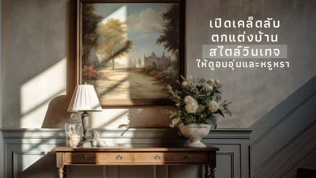 ไอเดียแต่งบ้านสไตล์วินเทจ ใช้เฟอร์นิเจอร์คลาสสิกและวัสดุไม้